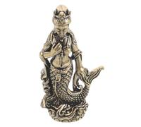 Mini Brass Mermaid Figurine Vintage Home Decor Statue for Desktop | Smooth Surface, Easy to Clean, Micro Landscape Accent, Terrarium Piece