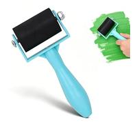 Mini Brayer Roller for Crafts, Small Rubber Brayer for Cricut Vinyl, Ink Roller for Printmaking, Craft Paint Roller for Stamping and Scrapbooking (Blue)