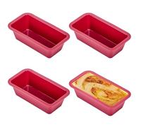 Mini Bread Loaf Pans Mini Loaf Pans, 4PCS Heat-Resistant Nonstick Silicone Baking Pan, Rectangle Silicone Bread Loaf Pan, 6.1x3.4x1.8" DIY Silicone Baking Mold for Toast Pan, Meatloaf, Cake