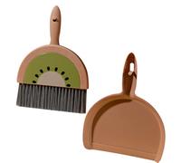 Mini Broom and Dustpan | 23cm Childrens Sweeping Brush | Portable Dustpan Kit | Cute Fruit-Themed Cleaning Set for Kids, Small Pp Brush for Desktops, Helps Build Responsibility, Home Learning Fun