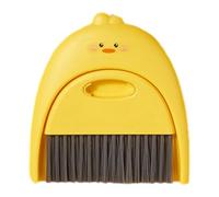 Mini Broom and Dustpan, Cute Animal Hand Floor Brush Plus Dustpan Set, Portable Cartoon Cleaning Materials, with Soft Bristles, Sweeping Set for Keyboard, Desk, Pets, 6.69x6.3 Inches