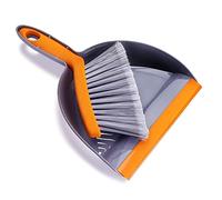 Mini Broom and Dustpan Set - Small Broom and Dustpan Set for Home, Camping Broom, Whisk Brooms Small(Gray Orange)