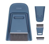Mini Broom Dustpan Set, Desktop Brush, Small Broom Dust Brush with Non Slip Cup High Hardness Wiper Brush Table Brush for Home Office Kitchen Car