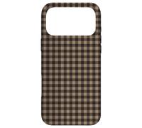 Mini Brown Gingham Check Pattern Case for iPhone 17 Pro Max