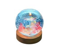 Mini Bubble Fish Tank Candle - Decorative Aesthetic LED Light Scented Style Accent, Cute Home Decor Piece | Ambient Mood Candle for Bedroom Party Favors Meditation Spa Yoga Desktop Office Use