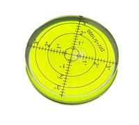 Mini Bubble Level 60mm x 12mm with for Precision Spirit Bubble for Horizontal Measurement, Fluorescent Yellow-Green Acrylic Tool for Professional and Home Use