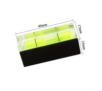 Mini Bubble Level, Rectangular Level for Precise Alignment, Made of Lasting Acrylic for Picture Frames, Wall Art, LCD Brackets and Ca(29X10X10MM Square)