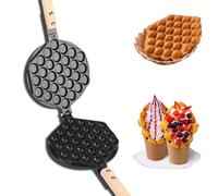 Mini Bubble Waffle Maker, Egg Style Design Pan Tool Egg Bubble Baking Mold Plate Double Side Waffle Maker for Home Breakfast