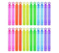 Mini Bubble Wands Assorted Bubbles Blowers for Kids' Birthday Party Bag Toys Favours (Stars, 24, Tubes)
