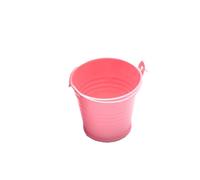 Mini Bucket - Tin Bucket | Metal Bucket Flower Pot - Iron Plant Pot for Flower Arrangements, Decoration & Storage | 6 cm Top × 4 Bottom × 5.5 cm High, Colourful Metal Barrel for Table, Windowsill