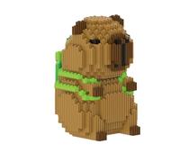 Mini Building Blocks Animals Sets, Cute Capybara Mini Building Blocks, Creativity Plastic Particle Building Toys Bricks 3D Model Block for Adults,Kids,Birthday Supplies (Green)