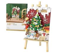 Mini Building Blocks Christmas 3D Painting Model Set,Creative DIY Simulation Particle Stereograph Collection Construction Building Bricks Toy,Home Decor,14+