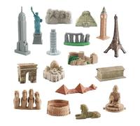 Mini Building Kits Historical Landmarks Toys, World Attractions Model Set for Birthday Gift, Home Decoration, Adults and Kids, 17 Pcs