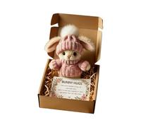 Mini Bunny Hug Cute Easter Gift, 18cm Mini Bunny In A Box, A Little Pocket Bunnies Hugs Cute Easter Rabbit Soft Toy, Handmade Plush Hug Rabbit Doll For Women Men Valentine's Day Family Friend