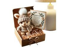 Mini Bunny Hug Cute Easter Gift, 18cm Mini Bunny In A Box, A Little Pocket Bunnies Hugs Cute Easter Rabbit Soft Toy, Handmade Plush Hug Rabbit Doll For Women Men Valentine's Day Family Friend