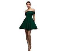 Mini Bustier Skater Dress in Crepe Women's Goddiva Vert 36