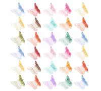 Mini Butterfly Hair Claw Clips 50pcs for Bangs and Updos | Metal and Plastic Build, Compact Hold, Cute Playful Style, for Casual Outings and 90s Party Color
