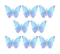 Mini Butterfly Hair Clips Cute Hairpins Blue 8pcs Stainless Steel