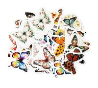 Mini Butterfly Scrapbook Stickers Butterfly Scrapbooking Stickers Butterflies Sticker Butterflies Scrapbook Sticker for Water Bottle, Cell Phone, Album, Scrapbook, Journal, Laptop, Calendars - 46Pcs
