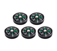Mini Button Compass for Hiking and Boating, Black ABS Acrylic | Silva Compass Style, Oil Filled round Design, Backpacking Backup, Outdoor Cycling, Walking Stick Use