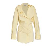 Mini Buttoned Collared Dress - female - The Attico - Shirt Dresses - Yellow - S - Dresses S