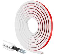 Mini Cable Duct, Cable Grommet in Soft PVC Electrical Wires, Flexible Cable Cover for Cables on the Floor of the Wall, Self-Adhesive Tape Already Embedded, 15 mm x 10 mm (3 Metres)