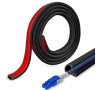 Mini Cable Trunking Self-Adhesive Cable Cover, Half Round Wire Cover for TV, Wall, and Home Office, Cable Hider for One Cords, Cable Raceway for Neat Wire Organization (6M,Black)