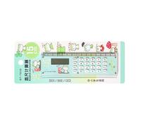 Mini Calculator with Ruler, Portable Multifunctional Desk Gadget, Lightweight Battery Operated Ruler Calculator, Children, Students, Travel and Office, Practical and Calculation Tool for D