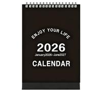 Mini Calendar - 15.5 cm Desktop Planner 2026-2027 | 250 Waterproof Thick Paper Upright Schedule for Home, Office and School | Perfect for Students, Teachers and Families