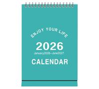 Mini Calendar - 15.5 Cm Desktop Planner 2026-2027 | 250gsm Waterproof Thick Paper, Small Upright Schedule For Home, Office & School | Perfect For Students, Teachers, And Families