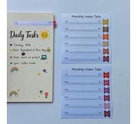 Mini Calendar Stickers Small Flags Perpetual Sticky Tabs for notebooks for Oganizing Goals, Meetings, and Deadlines (Romance)