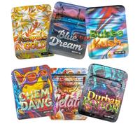 Mini Cali Packs 30 Baggies Small Empty Bags for 1 g Capacity 6 x 8 cm Colourful Mix Reusable and Weldable 6 Different Varieties