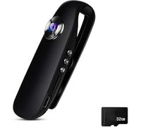 Mini Camera 1080p Video,Body Cameras with Audio and Video Recording,Mini Action Camera,Pocket Camera with 32gb Card,Portable Pocket Body Cams,Body Cam for Sports Daily Recording Bike (1 pcs)