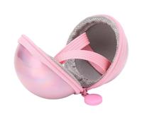 Mini Camera Case for PAL Camera, Earphones Coin Storage Hard Shell Bag with Zipper Closure, Hand Strap, Protective Case (Pink)