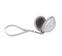 Mini Camera Case for PAL Camera, Earphones Coin Storage Hard Shell Bag with Zipper Closure, Hand Strap, Protective Case (Silver)