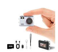 Mini Camera Digital Keychain Camera with 32G Card, Upgraded Metal Case, 1080P Camcorder 0.96” HD Display, Pocket Tiny Camera Gadget for Teens, Kids, Adult Beginners Travel, Vlog & Birthday Party Gifts