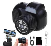 Mini Camera Keychain 1080p HD - Rechargeable Keychain Camera with LED Flash Light, 8 Filters, and 0.96in Screen - Compact Digital Camera