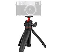 Mini Camera Tripod Selfie Stick Travel Tripod Portable Desk Tripod Stand Compact Phone Holder Mount with 360 Degree Ball Head for Sony RX1R II RX100 VII ZV1 Canon G7X Mark Fujifilm Leica Q2, Black