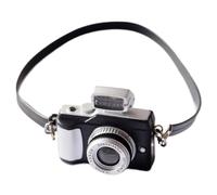 Mini Camera with Hanging Rope, Vintage Realistic Camera Ornament, Sturdy Reliable Prop Camera for 1/6 1/8 1/12 Scale Dollhouse Decoration Accessories Miniature Camera Minature Things Prop Camera Camer