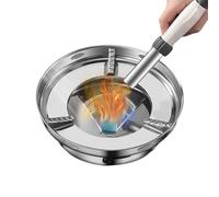 Mini Camping Alcohol Stove - Adjustable Portable Stainless Steel Burner, Outdoor Cooking Appliance, Heavy Duty Travel Heating Unit, Safe Compact Design with Resis Base