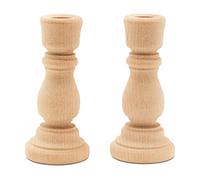 Mini Candlesticks 3 inches with 7/8 inch Hole, Set of 12 Unfinished Wood Chime Candle Holders for Crafts, by Woodpeckers