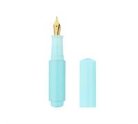 Mini Candy-colored Fountain Pen, Candy Colored Pocket Pen with Extra Fine Nib, Compatible with Ink Cartridges and Eyedropper Fill (Blue)