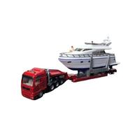 Mini Car 1:87 Siku 1849 Large Transportation Truck Trailer Tag Yacht Simulation Ship Alloy Car Model Display Toy Diecast Car