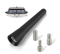 Mini Car Aerial Short, 6.5cm Small Stubby Antenna, Small Short AM/FM Aerial Accessories, Replacement Roof Aeria l WIth 3 Mast Screws, Fits All Vehicle Models Strong Receiving Function (Black)