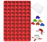 Mini Car Silicone Molds - 77 Piece Set, Small Car Shapes for Baking Candy, Biscuit, Gummy, Cookie, Pudding, Jelly - Chocolate Molds with Baking Scraper for Kids