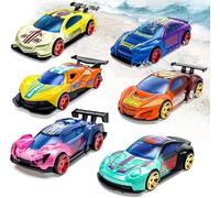 Mini Car Toys, 5 Pcs Alloy Vehicle Pull Back Cars Cast Model Automobile Colour Changing Cars Die Cast Car Toy Street Machines Colour Change Toys for Children's Playtime and Birthday Party Gifts