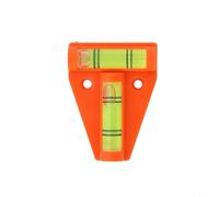 Mini Caravan Leveller for and Campervan, T-Shaped 2-Way Bubble Level with Fluorescent Markings, Orange ABS Leveling Tool fo