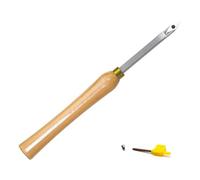 Mini Carbide Tipped Wood Lathe Turning Tools Rougher Detailer Finisher Swan Neck Hollower with Wood Handle, Screws and Key Star Wrenches (Diamond shapped)