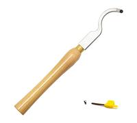 Mini Carbide Tipped Wood Lathe Turning Tools Woodturning Hollowing Swan Neck Hollower with Wood Handle, Screws and Key Star Wrenches (swan Neck 8.9mm)