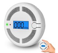 Mini Carbon Monoxide Detector, with Replaceable Battery with LCD Digital Display and Audible Alarm CO Detector, EN 50291 CO Alarm Monitor for Office Home Security (Battery Not Included)